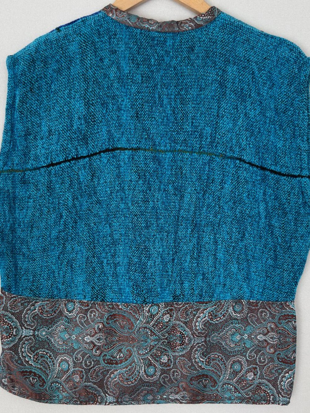 Vtg Anne & Bill Howson Vest Wearable Art Chenille Patchwork Embroidered‎ Medium - Picture 5 of 8